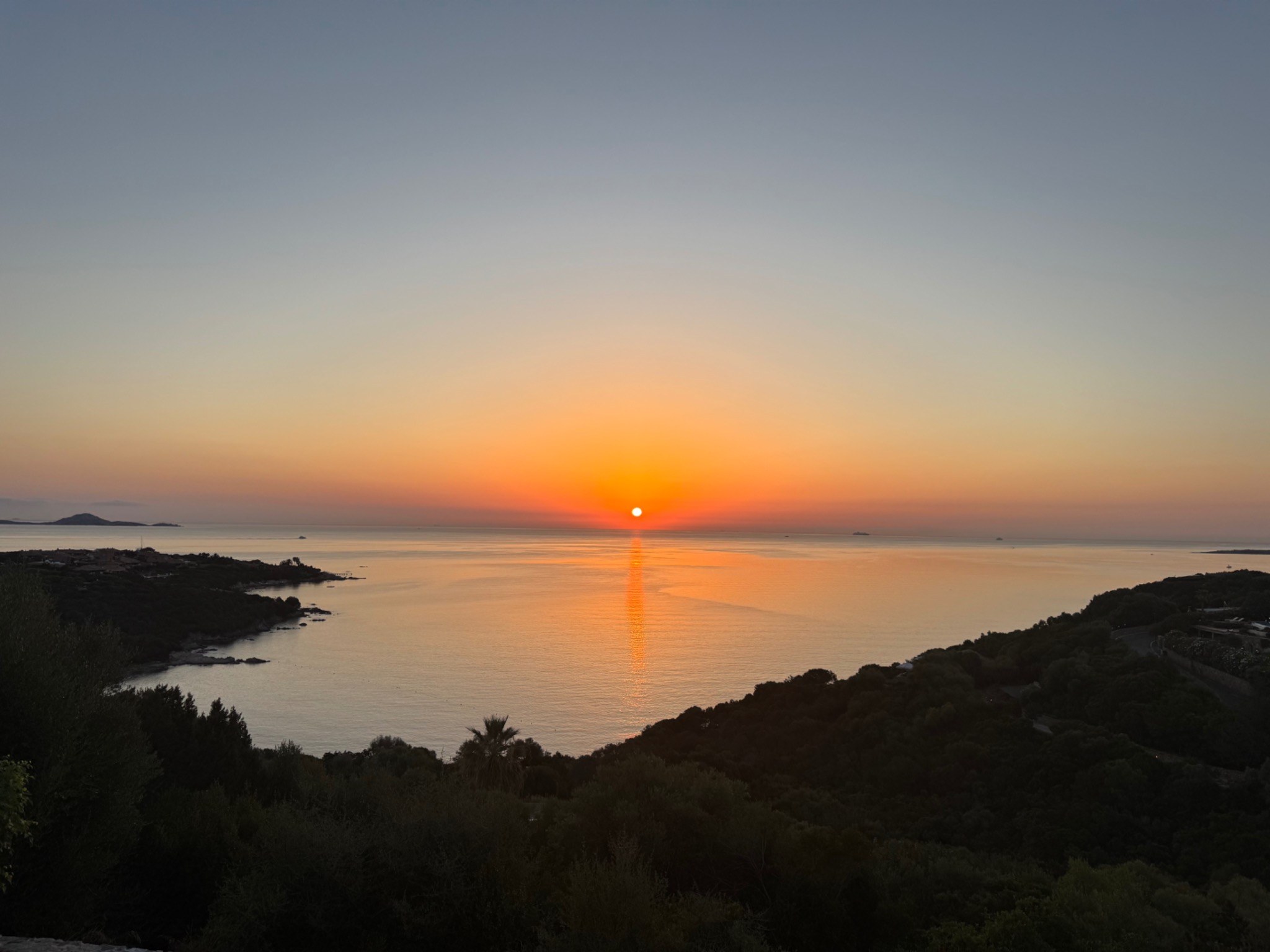 Sunset over the sea